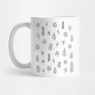 Abstract Minimal Shapes Plants 02 Tropical Modern Illustration Drawing Pattern Texture Mug